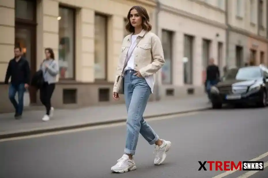 elegant girl wear new balance 9060 women​